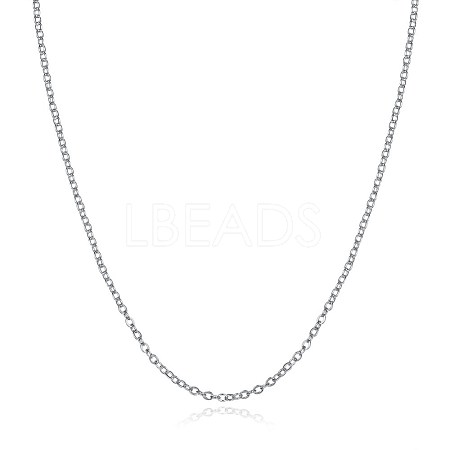 925 Sterling Silver Chain Necklaces NJEW-BB30129-16-1