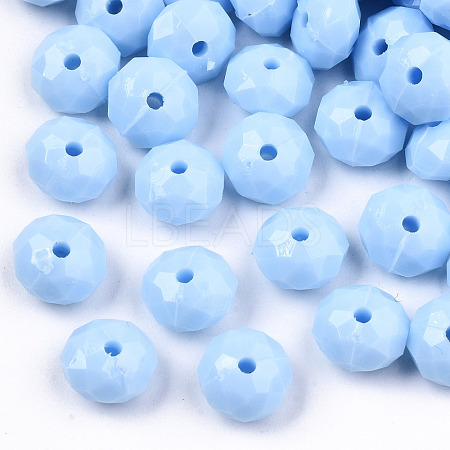 Opaque Acrylic Beads SACR-T356-01B-1