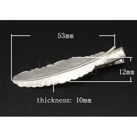 Iron Flat Alligator Hair Clip Findings PHAR-B013-S-1