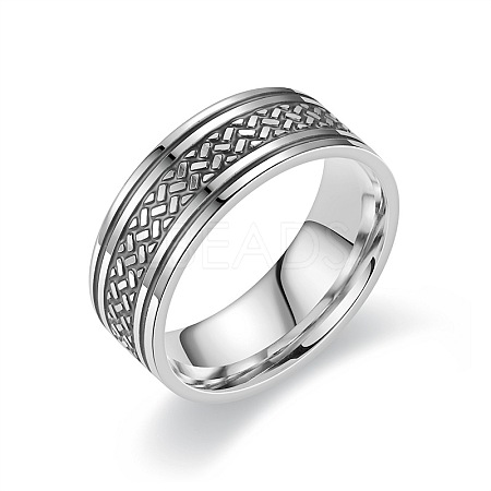 201 Stainless Steel Scale Pattern Finger Rings for Men FS-WGDD078-02-1