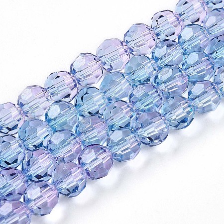 Baking Paint Transparent Glass Beads X1-DGLA-A035-T6mm-A06-1