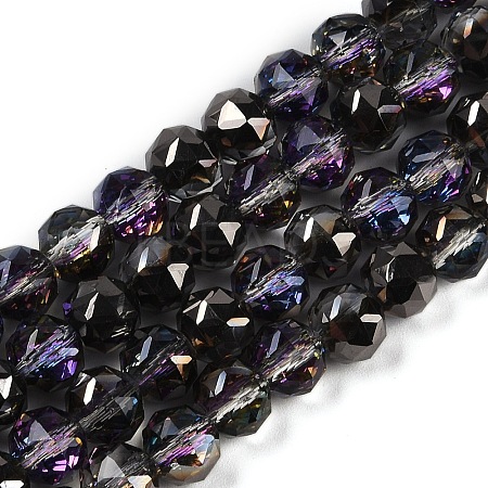 Transparent Electroplate Glass Beads Strands EGLA-N002-34C-C21-1