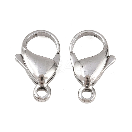 Tarnish Resistant 304 Stainless Steel Lobster Claw Clasps X-STAS-G035-H-1