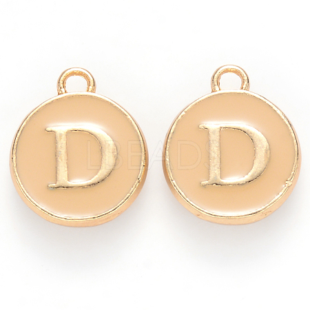 Golden Plated Alloy Enamel Charms X-ENAM-S118-06D-1