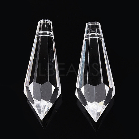 Transparent Glass Pendants GLAA-N025-01-1