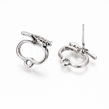 Alloy Stud Earring Findings LS-PALLOY-ZX030-17AS-RS-1