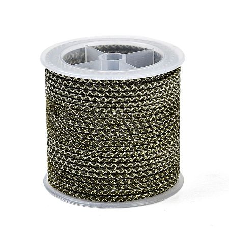11M Polyester Braided Cord with Cotton Core & Metallic Thread OCOR-Z006-01-28-1