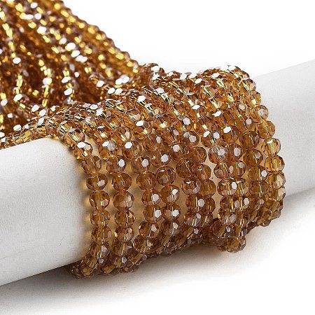 Electroplate Transparent Glass Beads Strands EGLA-A035-T3mm-A04-1