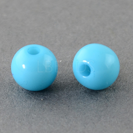 Solid Chunky Acrylic Ball Beads LS-SACR-R812-4mm-09-1