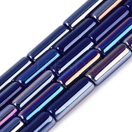 Electroplate Opaque Glass Beads Strands EGLA-Q132-02A-B02-1
