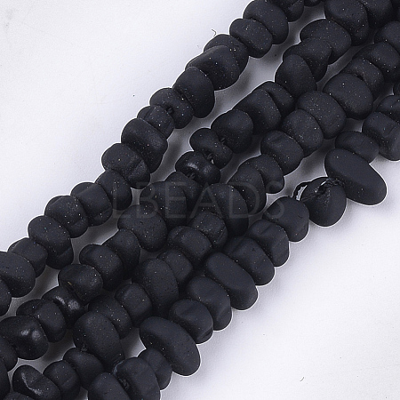 Spray Painted Non-magnetic Synthetic Hematite Beads Strands G-T116-19-17-1