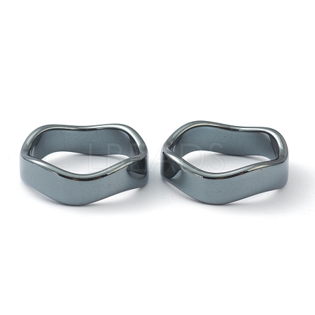 Non-magnetic Synthetic Hematite Finger Rings RJEW-H544-03F-1