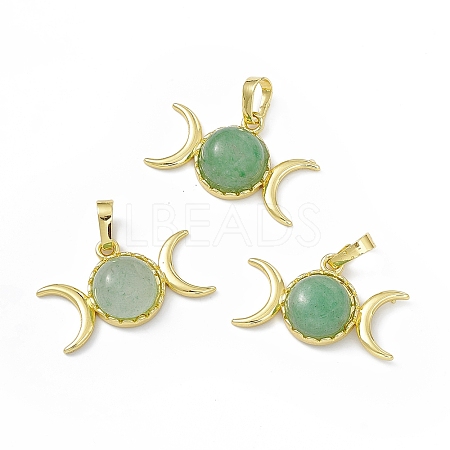 Natural Green Aventurine Pendants G-H283-02F-1