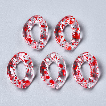 Transparent Spray Paint Acrylic Linking Rings X-TACR-Q276-001D-1