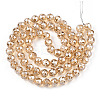 Electroplate Transparent Glass Beads Strands EGLA-N002-34C-C07-2