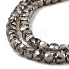 Electroplate Transparent Glass Beads Strands GLAA-C029-03A-05-3