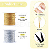 2 Rolls 2 Colors 15-Ply Round PET Metallic Thread MCOR-TA0001-03E-4