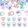 20Pcs 20 Colors Polyester & Plastic Girls Hair Accessories OHAR-TA0001-18-2