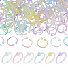 150Pcs 6 Colors Plastic Loose Leaf Book Binder Hinged Rings FIND-TA0010-54C-1