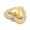 304 Stainless Steel Rhinestone Pendants STAS-R155-035A-G-2