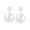 Round Ball Drawbench Brass Ear False Plugs for Women LS-EJEW-G391-24C-S-2
