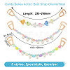 6Pcs 3 Styles Candy Series Acrylic Boot Strap Chains FIND-GO00001-2
