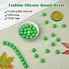 100Pcs Silicone Beads Round Rubber Bead 15MM Loose Spacer Beads for DIY Supplies Jewelry Keychain Making JX460A-2