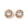 Rack Plating Brass Micro Pave Cubic Zirconia Beads KK-F879-10G-1