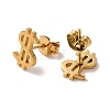 PVD Vacuum Plating 304 Stainless Steel Stud Earrings EJEW-Z040-18G-2