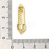 Rack Plating Brass Micro Pave Clear Cubic Zirconia Connector Charms KK-K377-32G-3