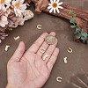 8Pcs 2 Styles Brass Micro Pave Cubic Zirconia Beads KK-BBC0024-70-3