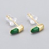 Brass Enamel Stud Earrings EJEW-L231-66A-1