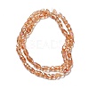 Electroplate Transparent Glass Beads Strand GLAA-G088-05-3