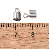 304 Stainless Steel Fold Over Crimp Cord Ends STAS-P434-05F-P-3