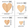 Olycraft Heart Shaped Wooden Boards for Painting AJEW-OC0001-94-2
