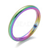 304 Stainless Steel Plain Band Rings STAS-I160-E-MC-2