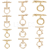 12Pcs 6 Styles Brass Toggle Clasps KK-PH0011-40G-1