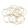 Brass Hoop Earrings KK-T032-015G-2