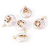 5Pcs 5 Styles Natural Cultured Freshwater Pearl Pendants PEAR-TA0001-30-2