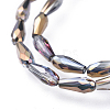 Electroplate Glass Beads Strands X-EGLA-L015-HP-A01-2