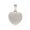 Natural Quartz Crystal Charms HEAR-PW0001-057-01-1