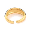Number 3 Brass Micro Pave Clear Cubic Zirconia Open Cuff Rings RJEW-U009-02A-G-3