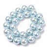 Electroplated Shell Pearl Beads Strands BSHE-G041-16mm-03-2