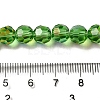 Electroplate Transparent Glass Beads Strands EGLA-A035-T8mm-L11-4