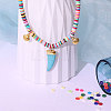 Flat Round Handmade Polymer Clay Beads LS-CLAY-R067-8.0mm-06-6