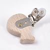 Beech Wood Baby Pacifier Holder Clips WOOD-T015-07-3