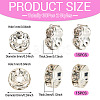 30Pcs 2 Colors Brass Rhinestone Spacer Beads RB-TA0001-29J-2