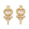 Brass Micro Pave Cubic Zirconia Pendants CU-CBA7392-10G-01-1