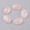 Natural Rose Quartz Flat Back Cabochons X-G-G741-30x40mm-21-1