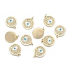 Brass Enamel Pendants ZIRC-F120-042G-4